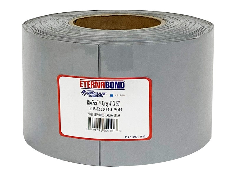 EternaBond RoofSeal Gray 4" x50' MicroSealant UV Stable RV Roof Seal Repair Tape | 35 mil Total Thickness - EB-RG040-50R - One-Step Durable, Waterproof and Airtight Sealant - Image 1